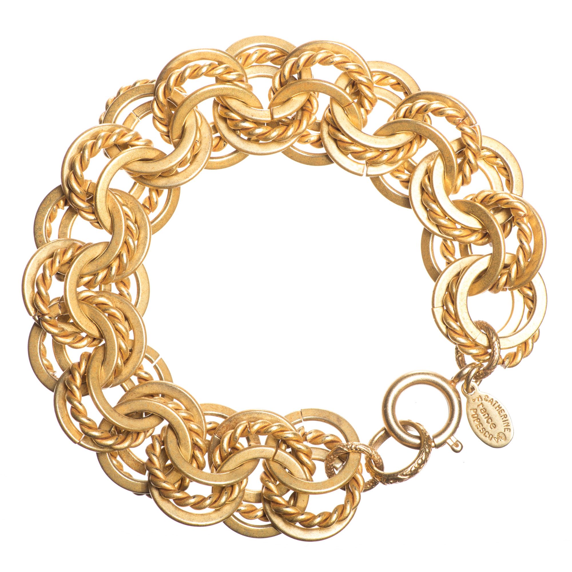 Catherine Popesco Gold Heavy Round Link Bracelet