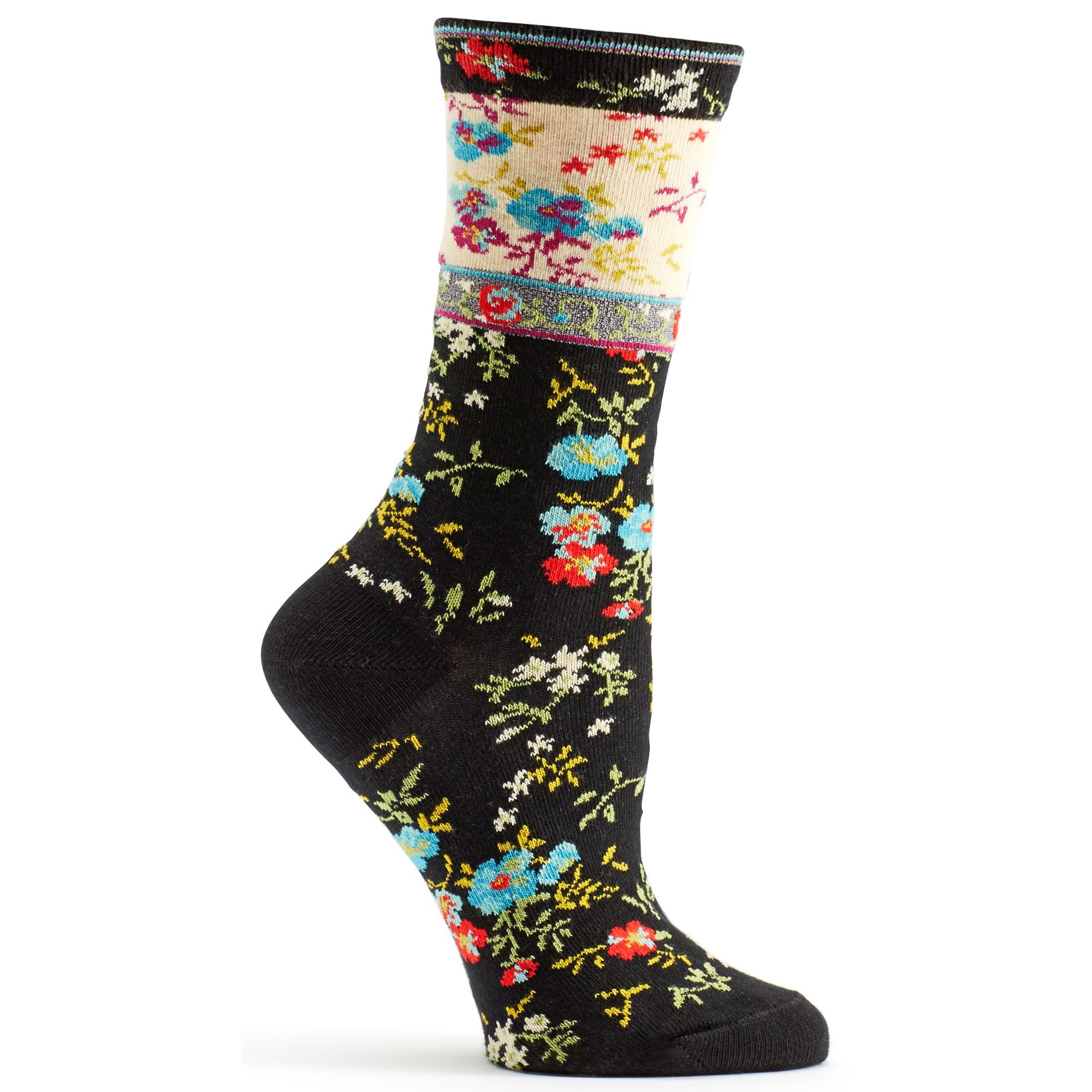 Ozone Socks Floral Mona Linen Sock - Assorted Colors - Free Shipping!