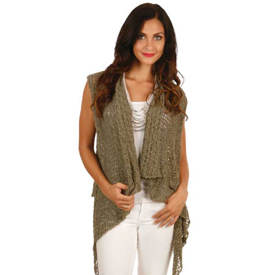 Lost River Popcorn Knit Reversible Vest - Moss or Black - Free Shipping