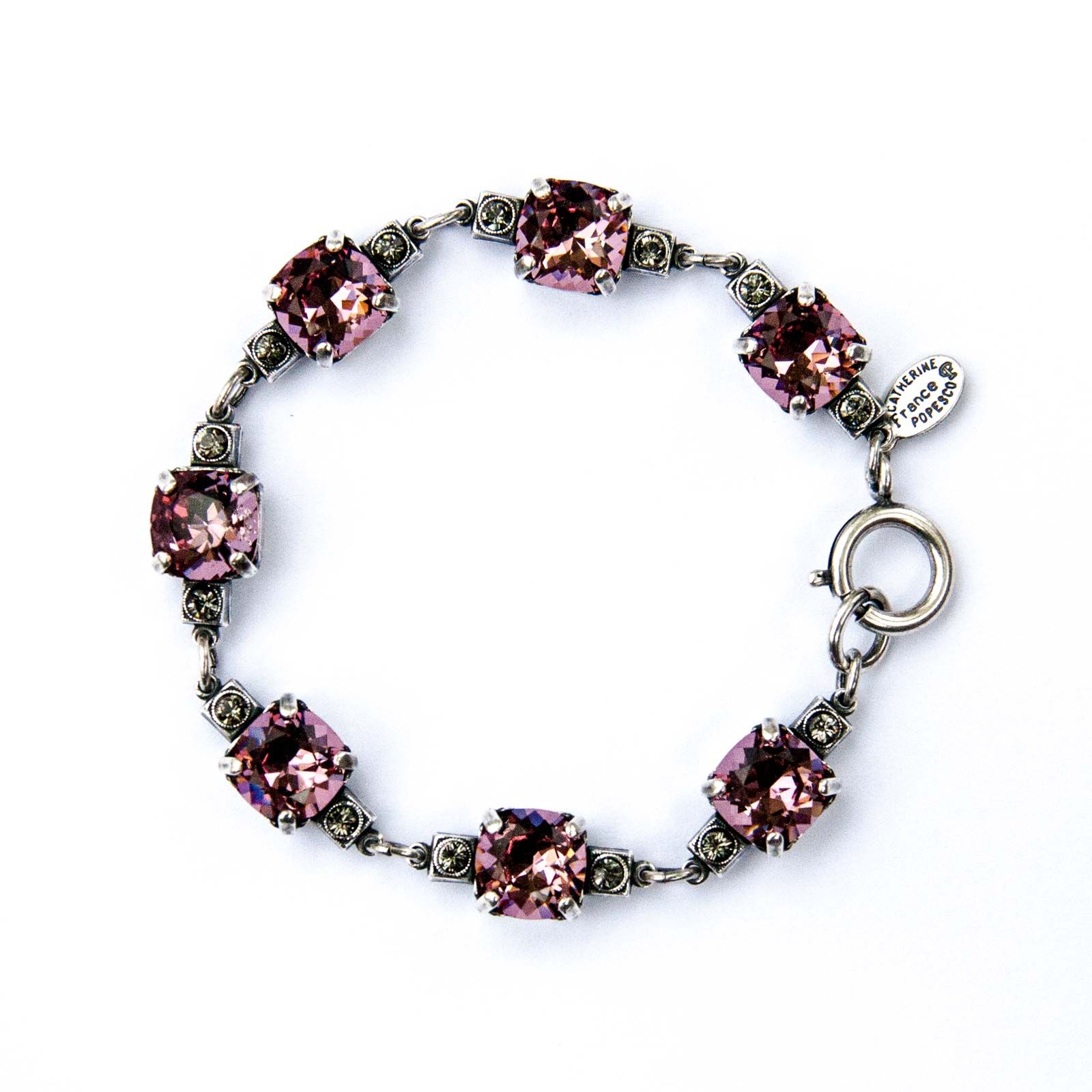 PINK OPAL AND FACETED PINK CRYSTAL PRECIOUS STONE BRACELET –  peace-isofbianca